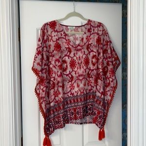 Jade blouse with Tassles.